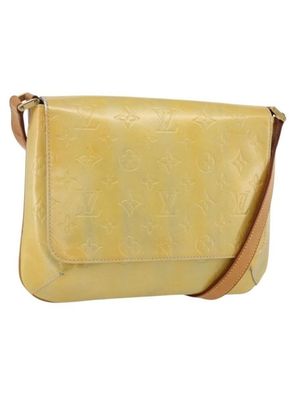 Authentic LOUIS VUITTON Monogram Vernis Thompson Street Bag Gris M91008 LV